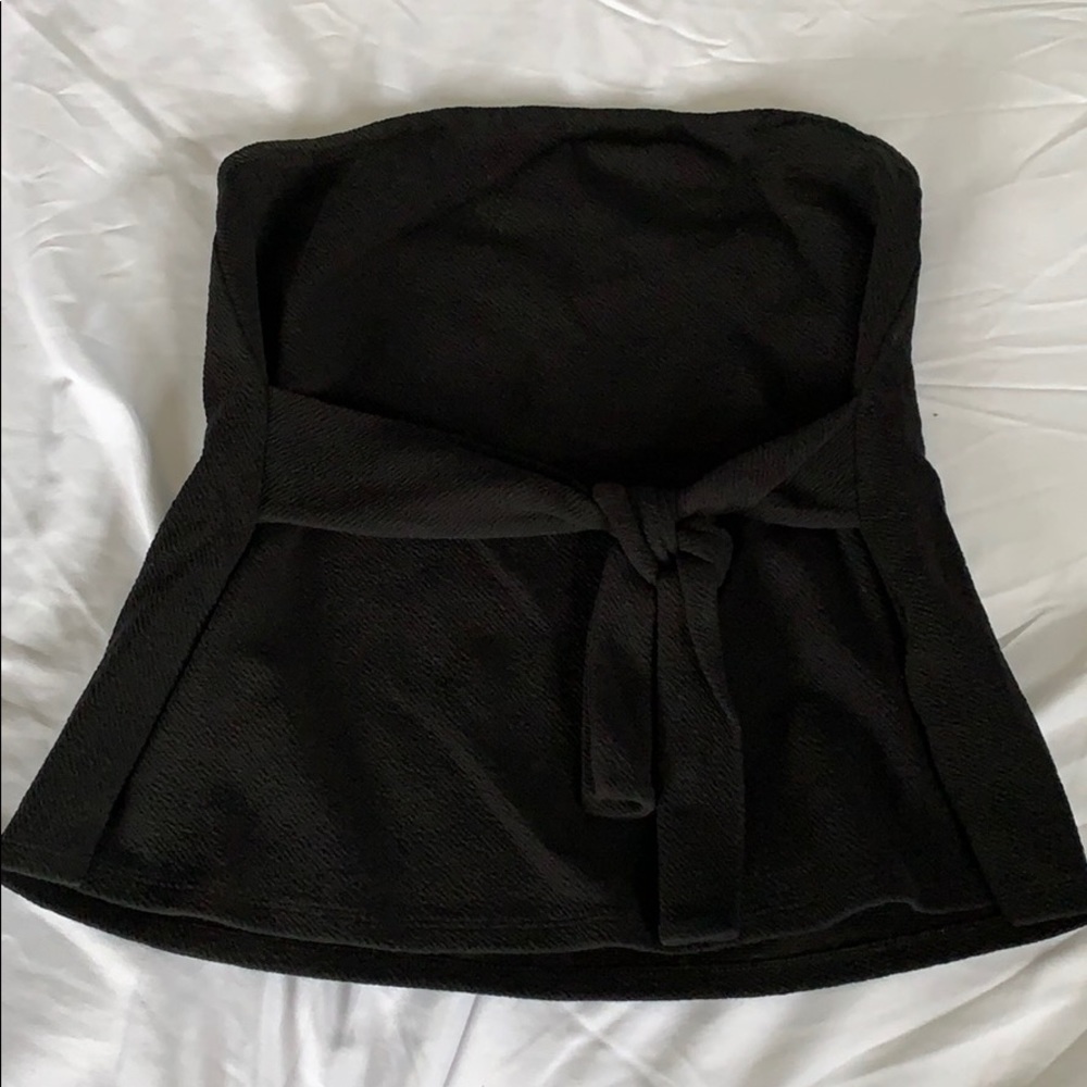 Express strapless black top